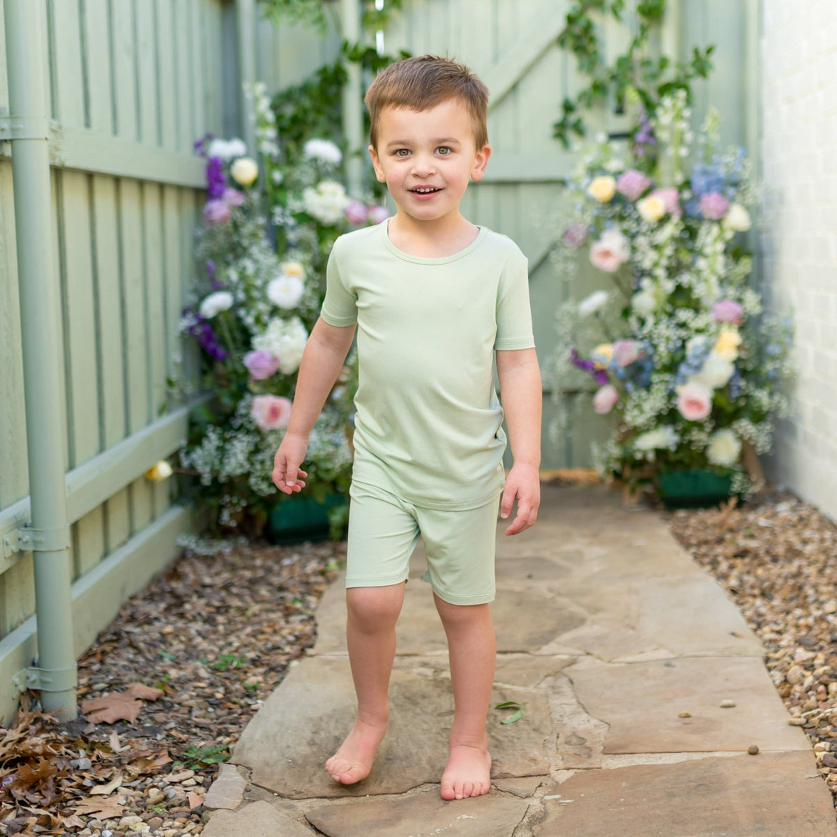 Kyte Baby Short Sleeve Pajamas in Basil