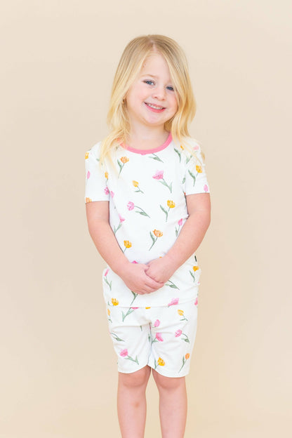 Kyte Baby Short Sleeve Pajamas in Tulip