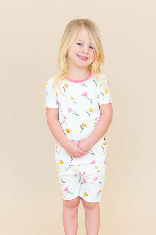 Kyte Baby Short Sleeve Pajamas in Tulip