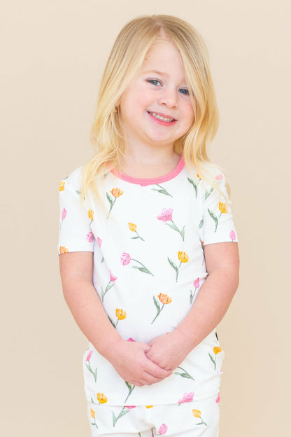Kyte Baby Short Sleeve Pajamas in Tulip