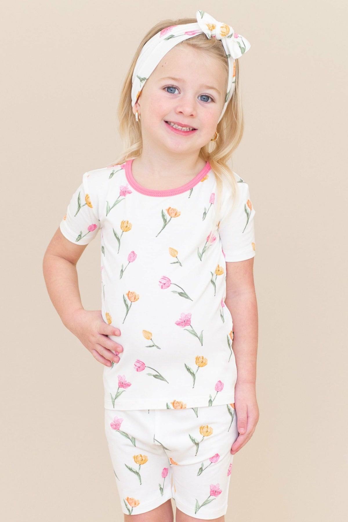 Kyte Baby Short Sleeve Pajamas in Tulip