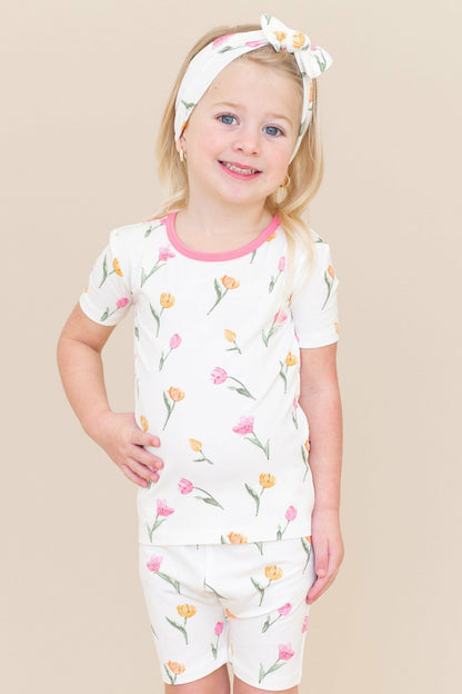 Kyte Baby Short Sleeve Pajamas in Tulip