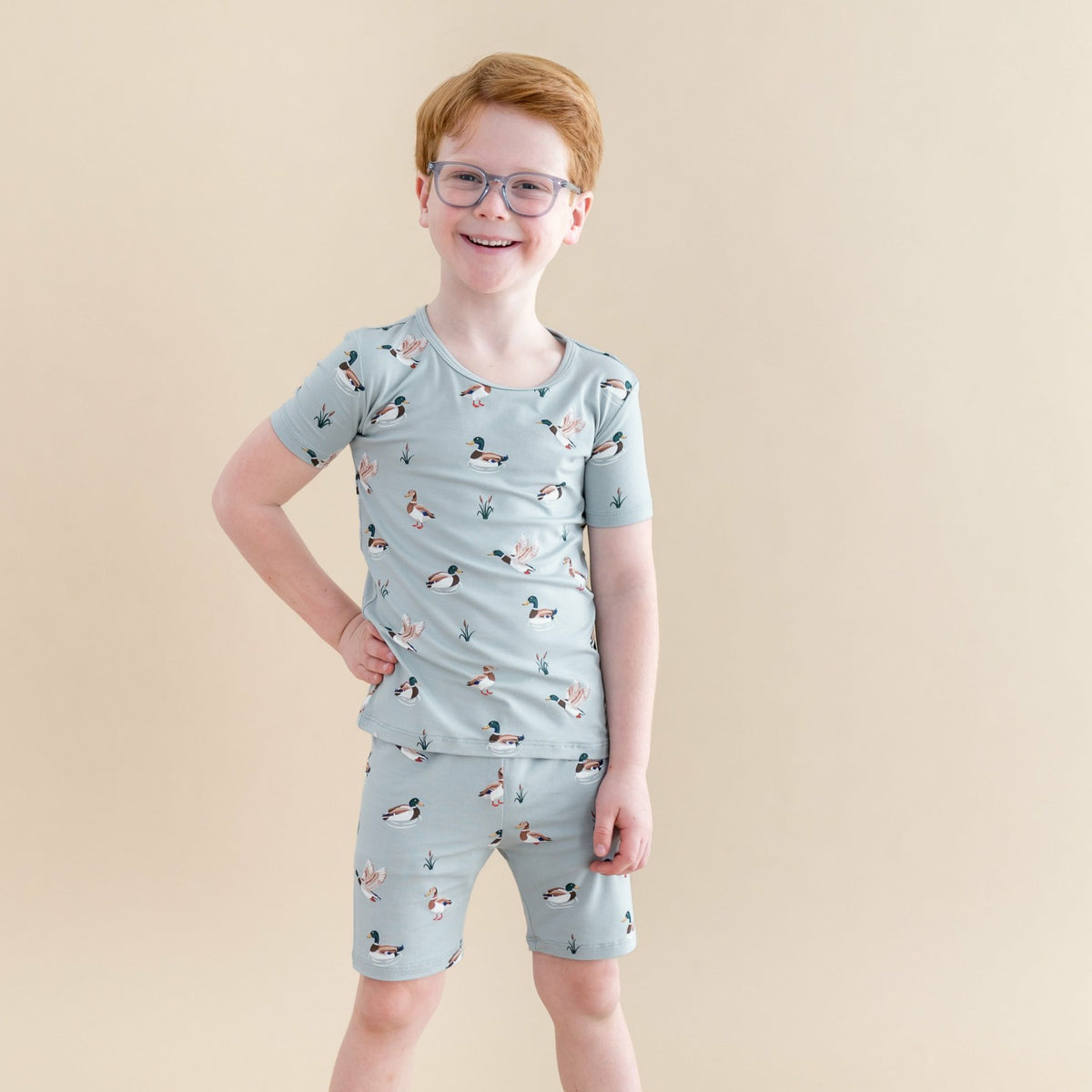 Kyte Baby Short Sleeve Pajamas in Mallard Duck