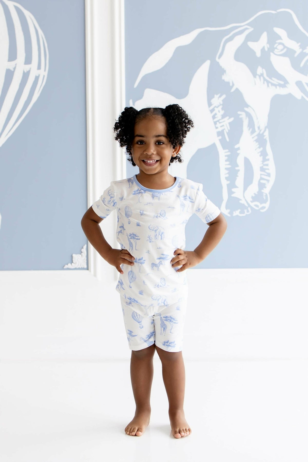 Kyte Baby Short Sleeve Pajamas in Toile Safari