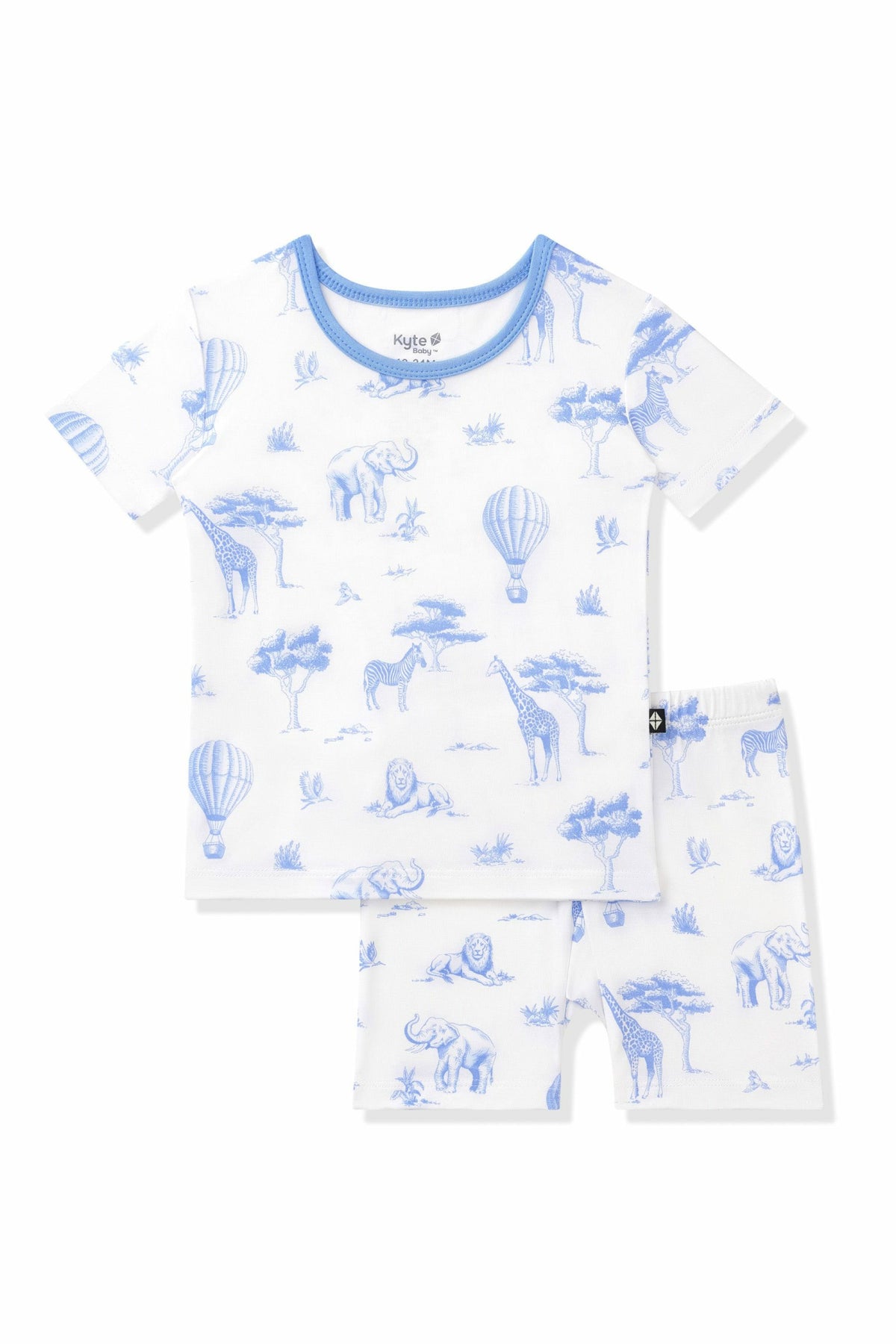 Kyte Baby Short Sleeve Pajamas in Toile Safari