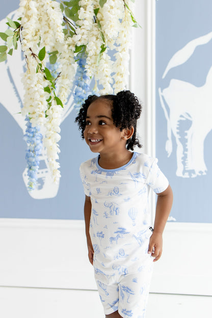 Kyte Baby Short Sleeve Pajamas in Toile Safari