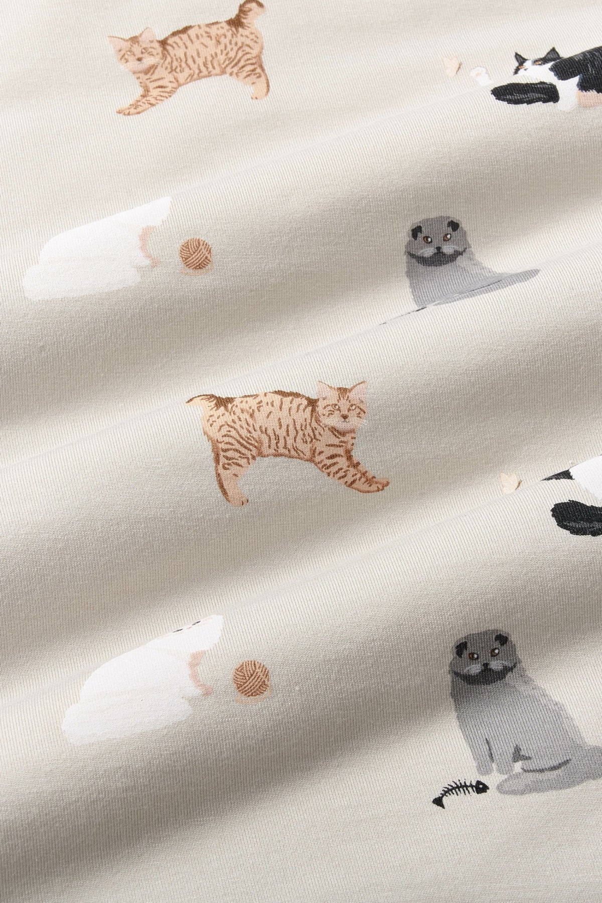 Kyte Baby Short Sleeve Pajamas in Fluffy Cat