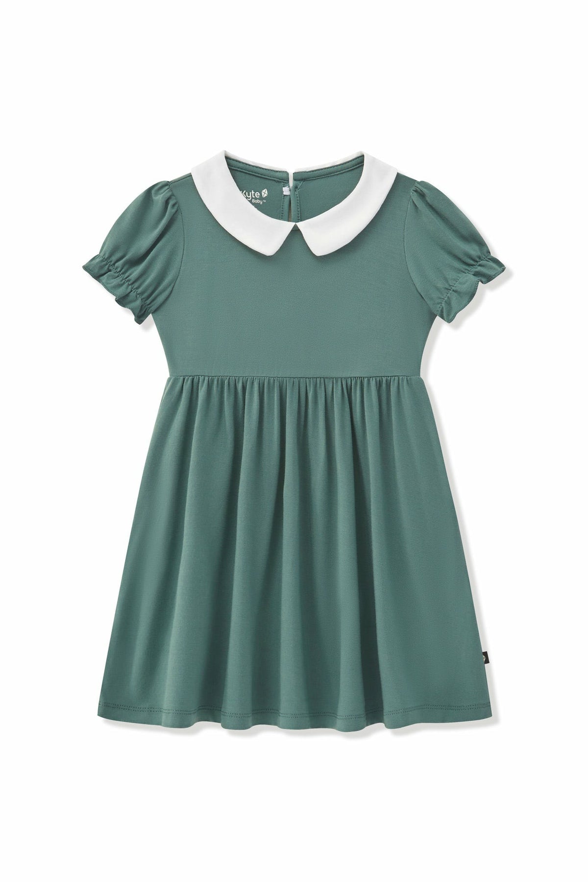 Kyte Baby Peter Pan Collar Dress in Pine