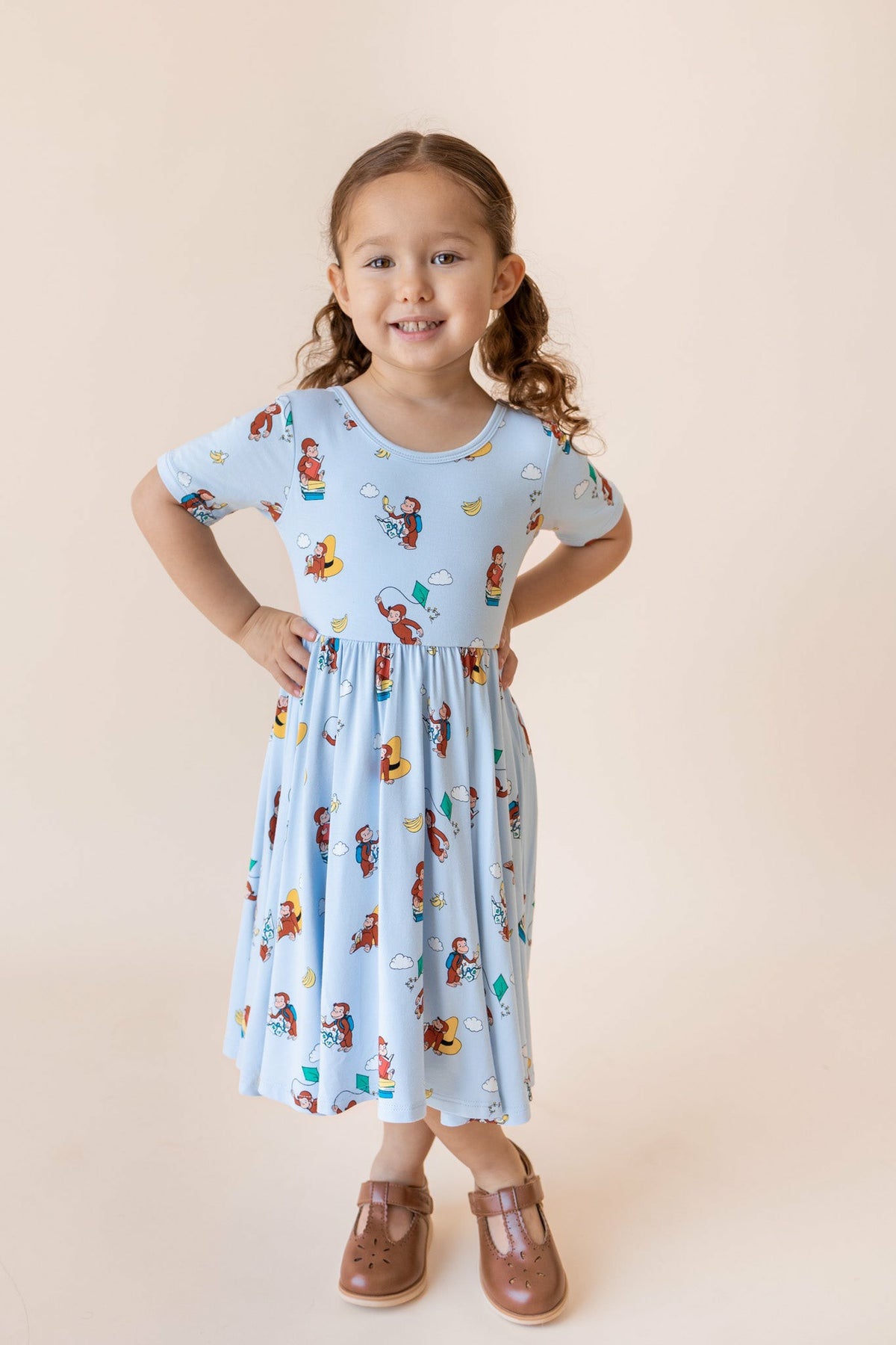 Kyte Baby Twirl Dress in Curious George