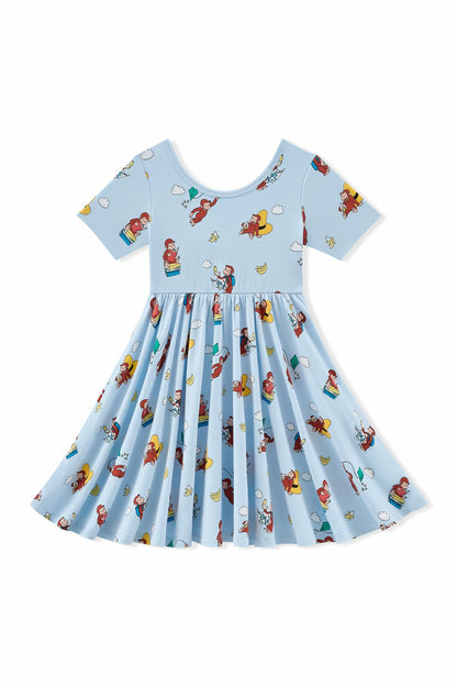 Kyte Baby Twirl Dress in Curious George