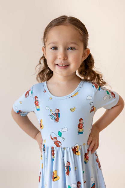 Kyte Baby Twirl Dress in Curious George