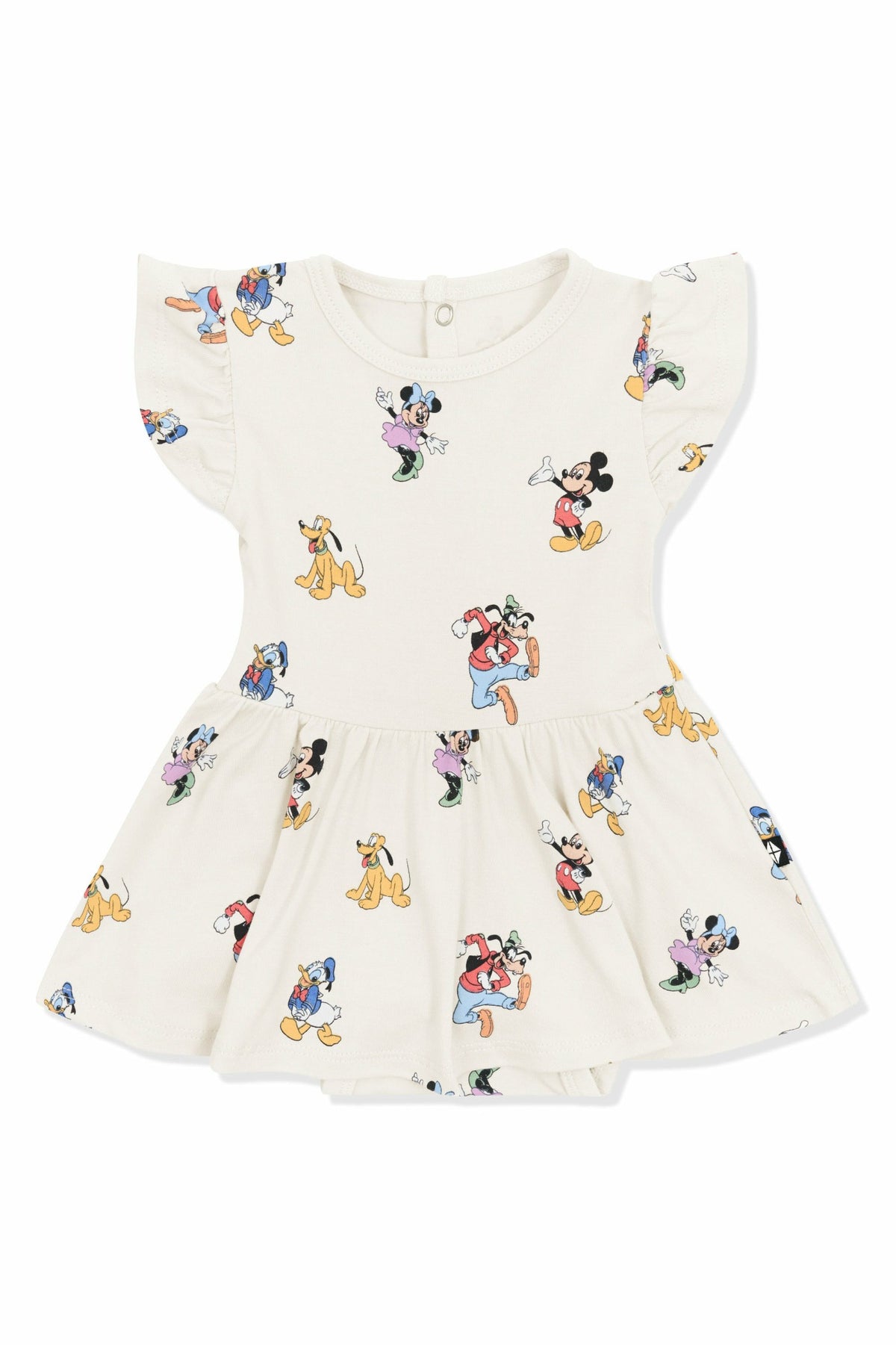 Kyte Baby Twirl Bodysuit Dress in Mickey Mouse and Friends