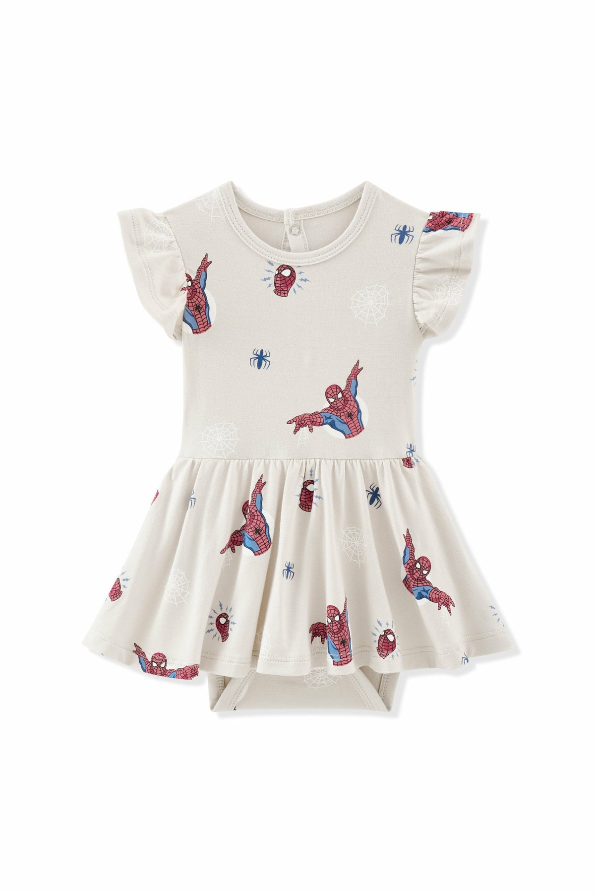 Kyte Baby Twirl Bodysuit Dress in Spider-Man