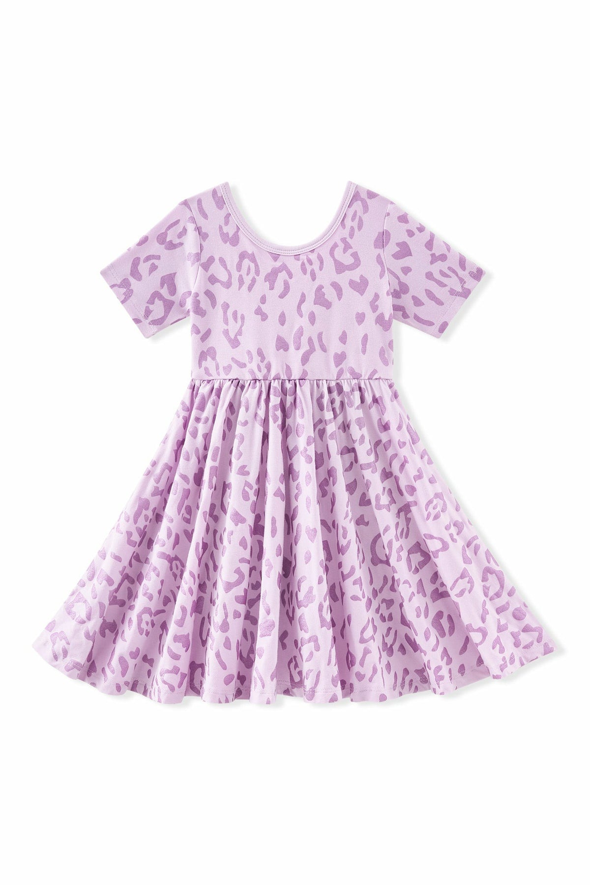 Kyte Baby Twirl Dress in Thistle Leopard