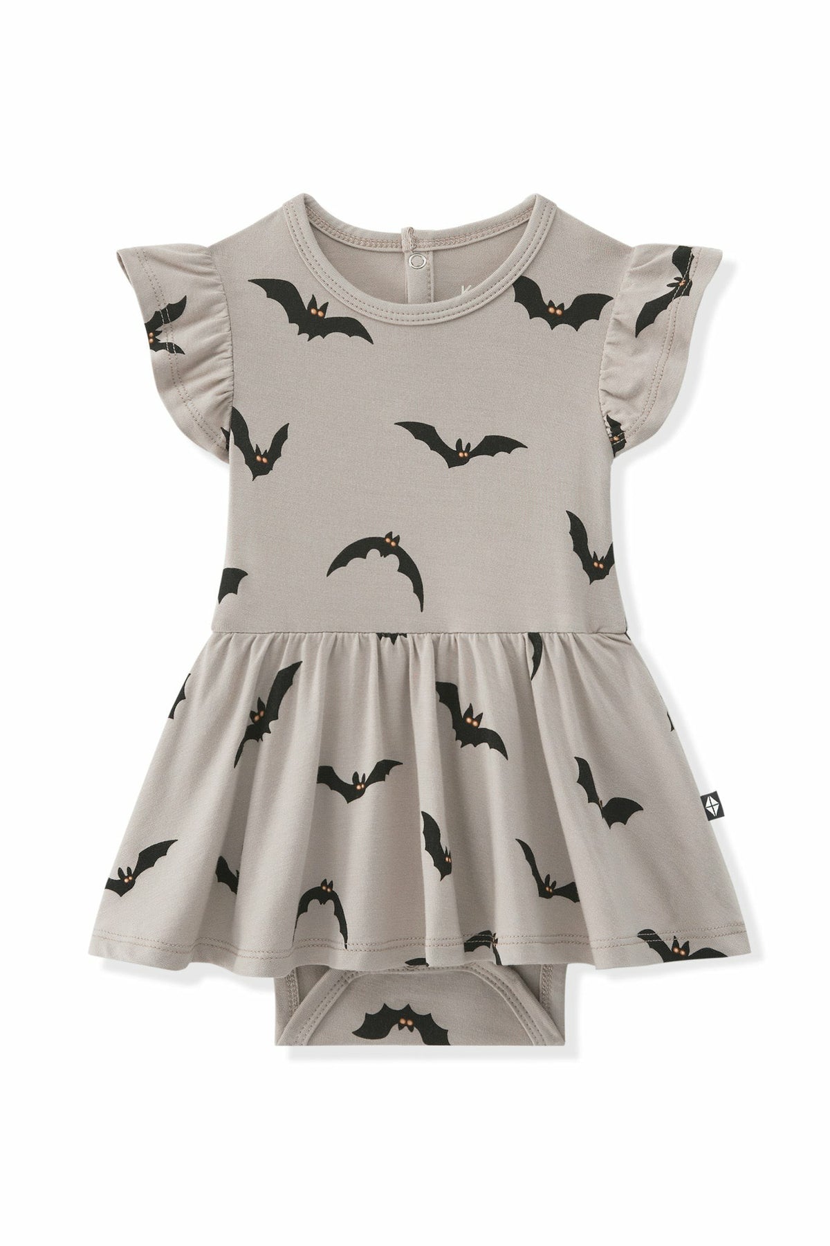 Kyte Baby Twirl Bodysuit Dress in Bats