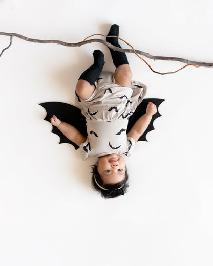 Kyte Baby Twirl Bodysuit Dress in Bats