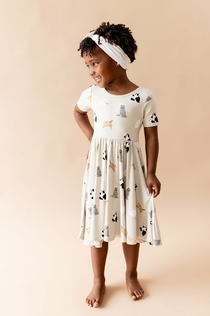 Kyte Baby Twirl Dress in Fluffy Cat