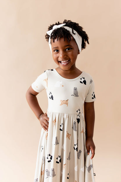 Kyte Baby Twirl Dress in Fluffy Cat