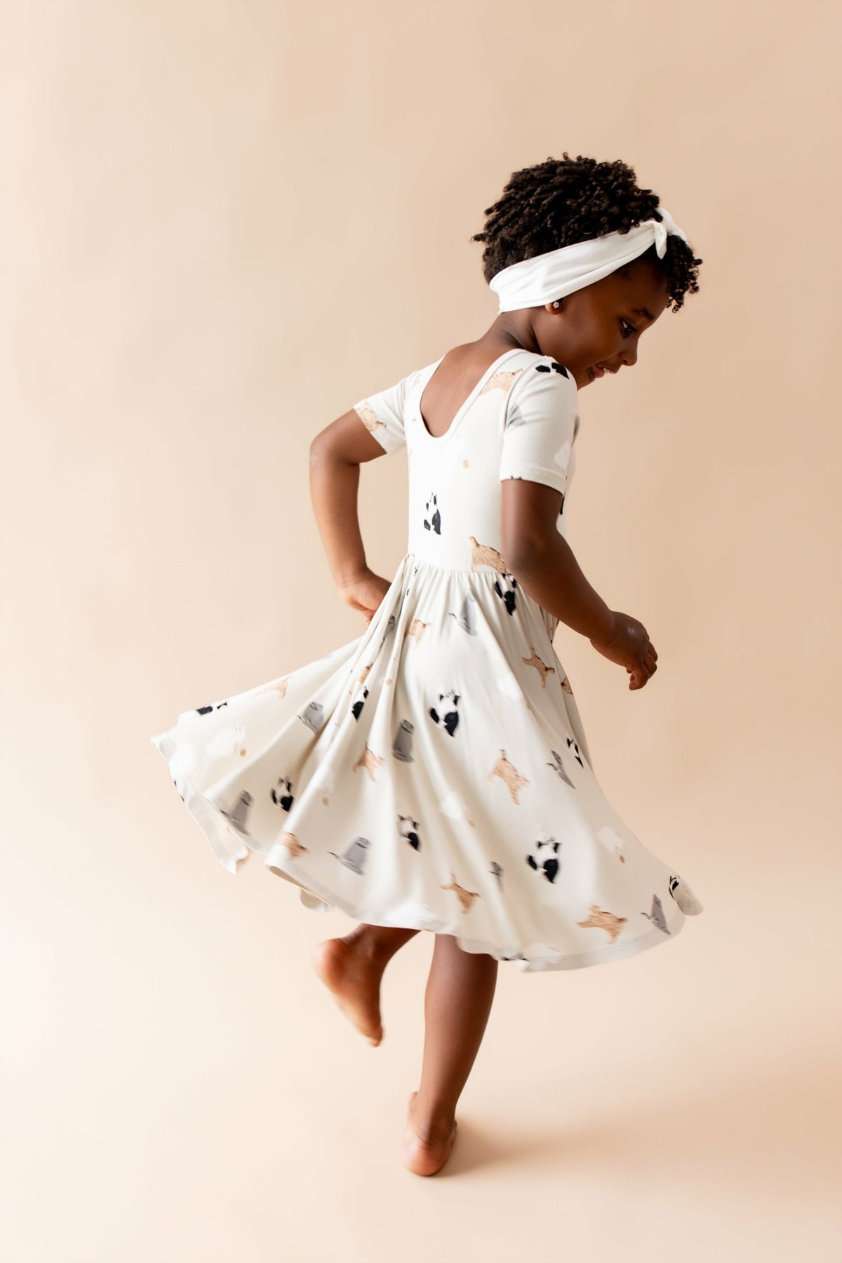 Kyte Baby Twirl Dress in Fluffy Cat
