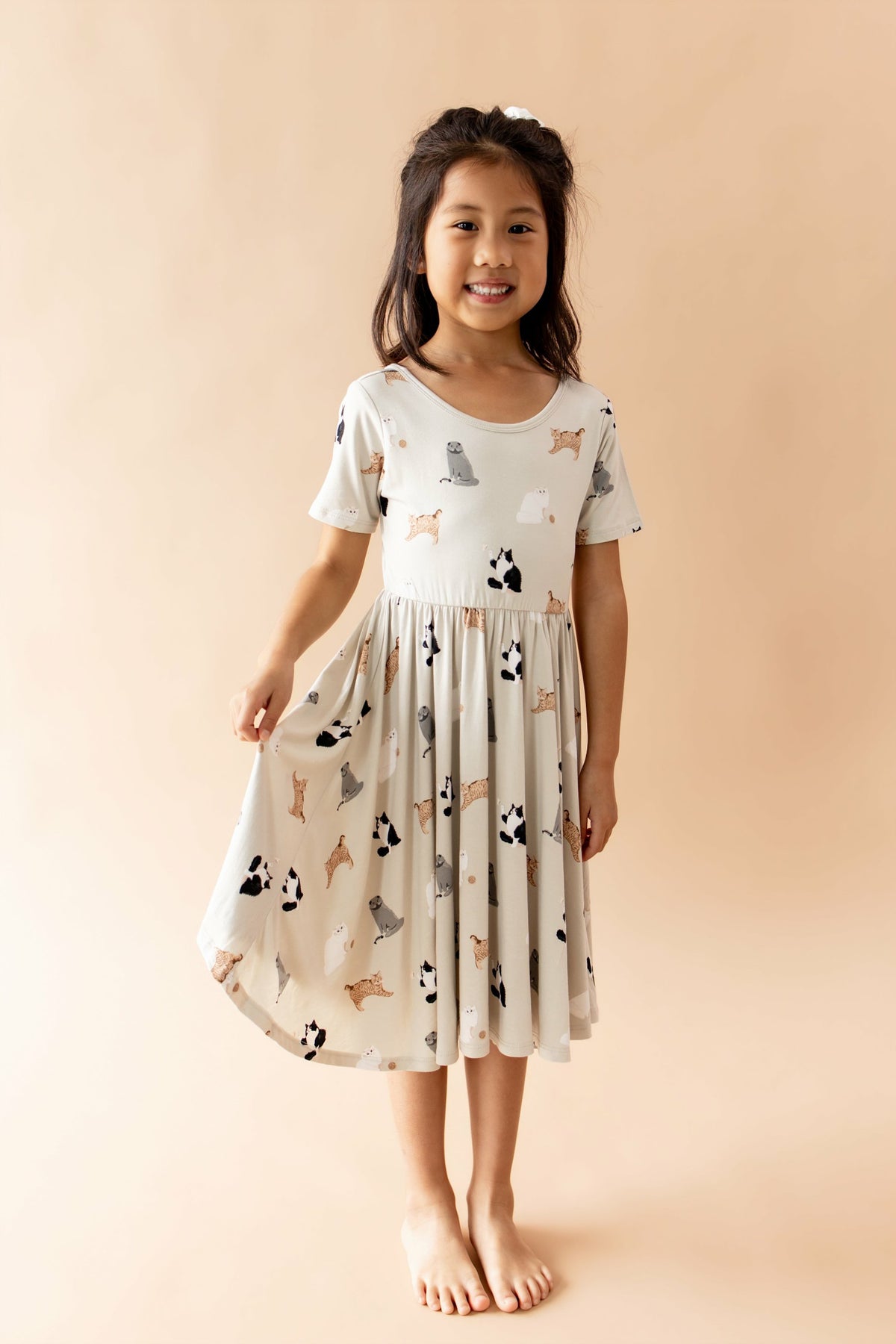 Kyte Baby Twirl Dress in Fluffy Cat