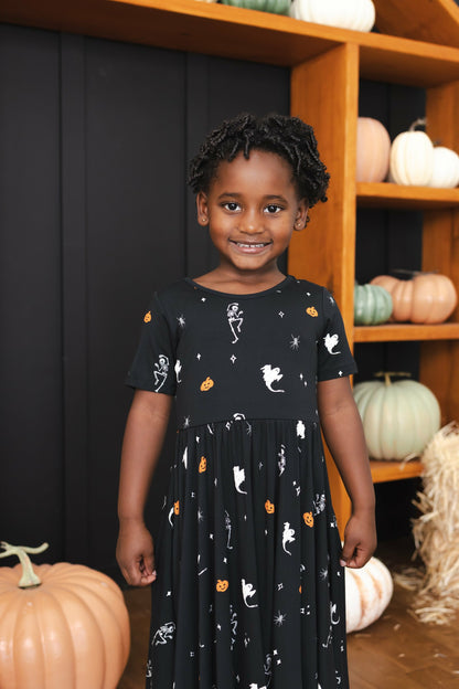 Kyte Baby Twirl Dress in Halloween Friends