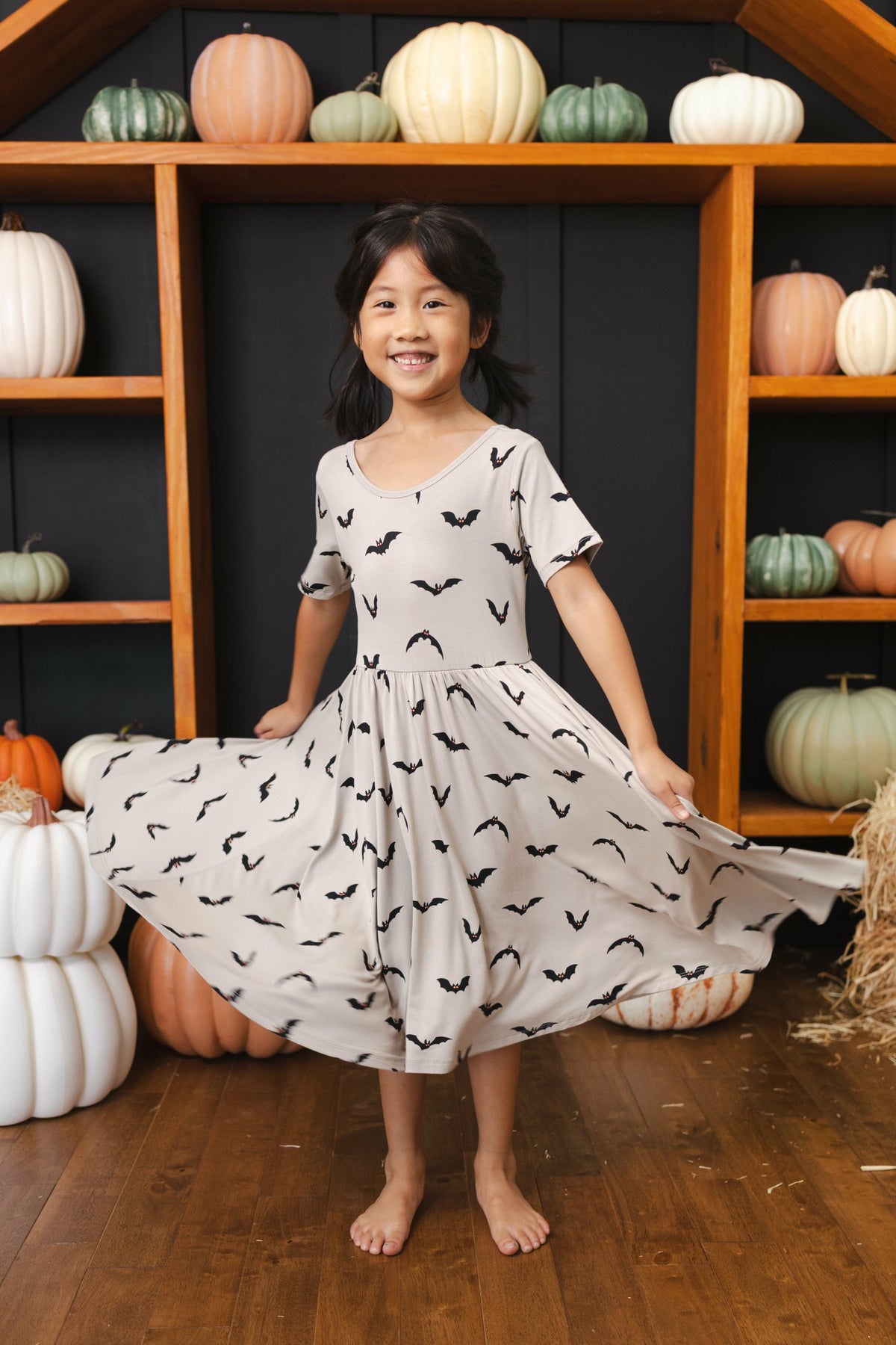 Kyte Baby Twirl Dress in Bats