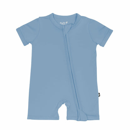 Kyte Baby Zippered Shortall Romper Slate