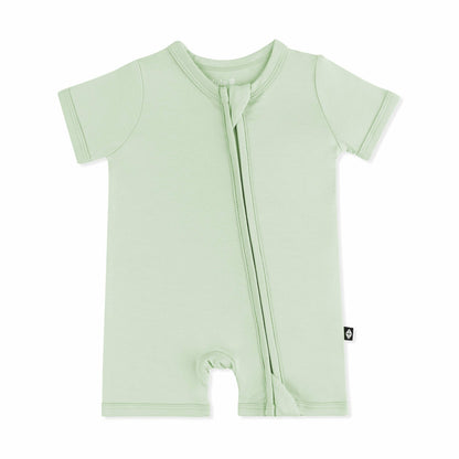 Kyte Baby Zipper Shortall Romper in Basil
