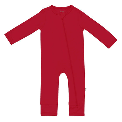 Kyte Baby Zippered Romper in Cardinal