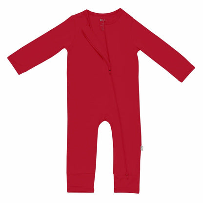 Kyte Baby Zippered Romper in Cardinal
