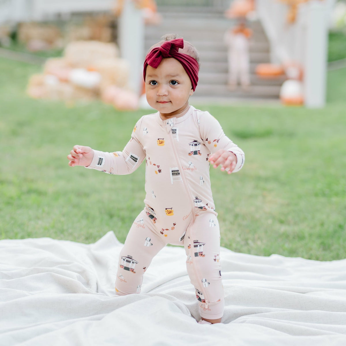 Kyte Baby Zippered Romper in Gilmore Girls
