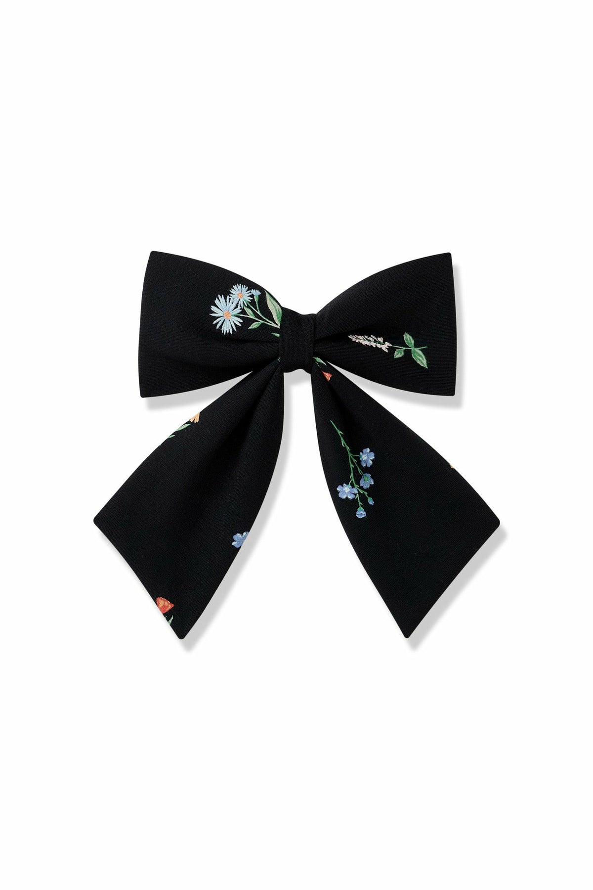 Kyte Baby Large Alligator Clip Bow in Midnight Wildflower