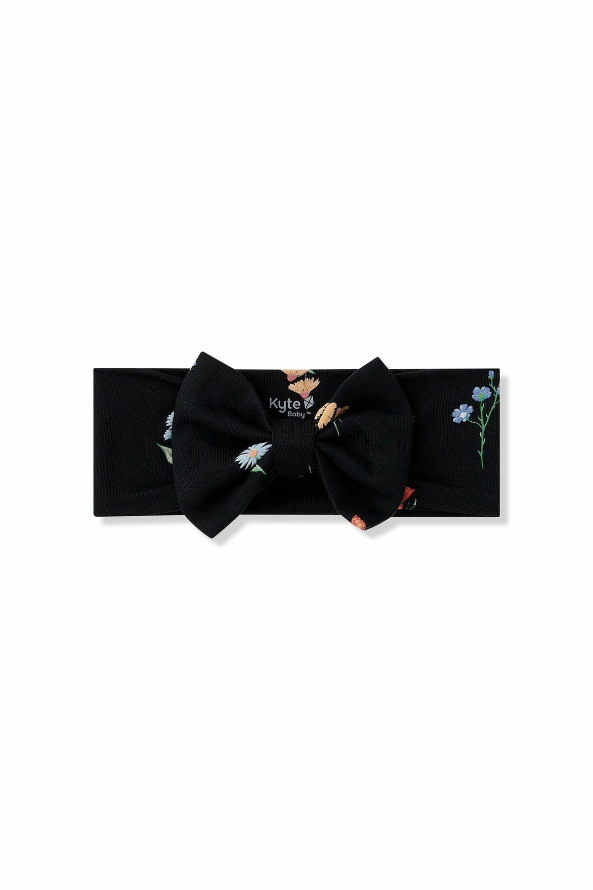 Kyte Baby Bow Headband in Midnight Wildflower
