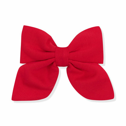Kyte Baby Medium Alligator Clip Bow in Cardinal