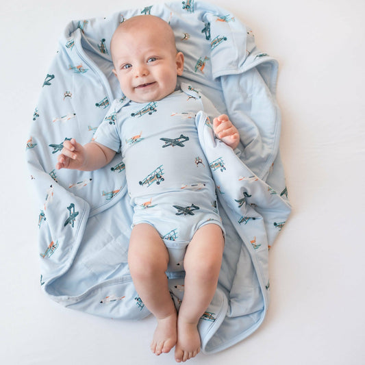 Kyte Baby Baby Blanket in Take Off 1.0