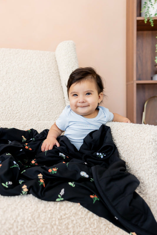 Kyte Baby Baby Blanket in Midnight Wildflower 1.0