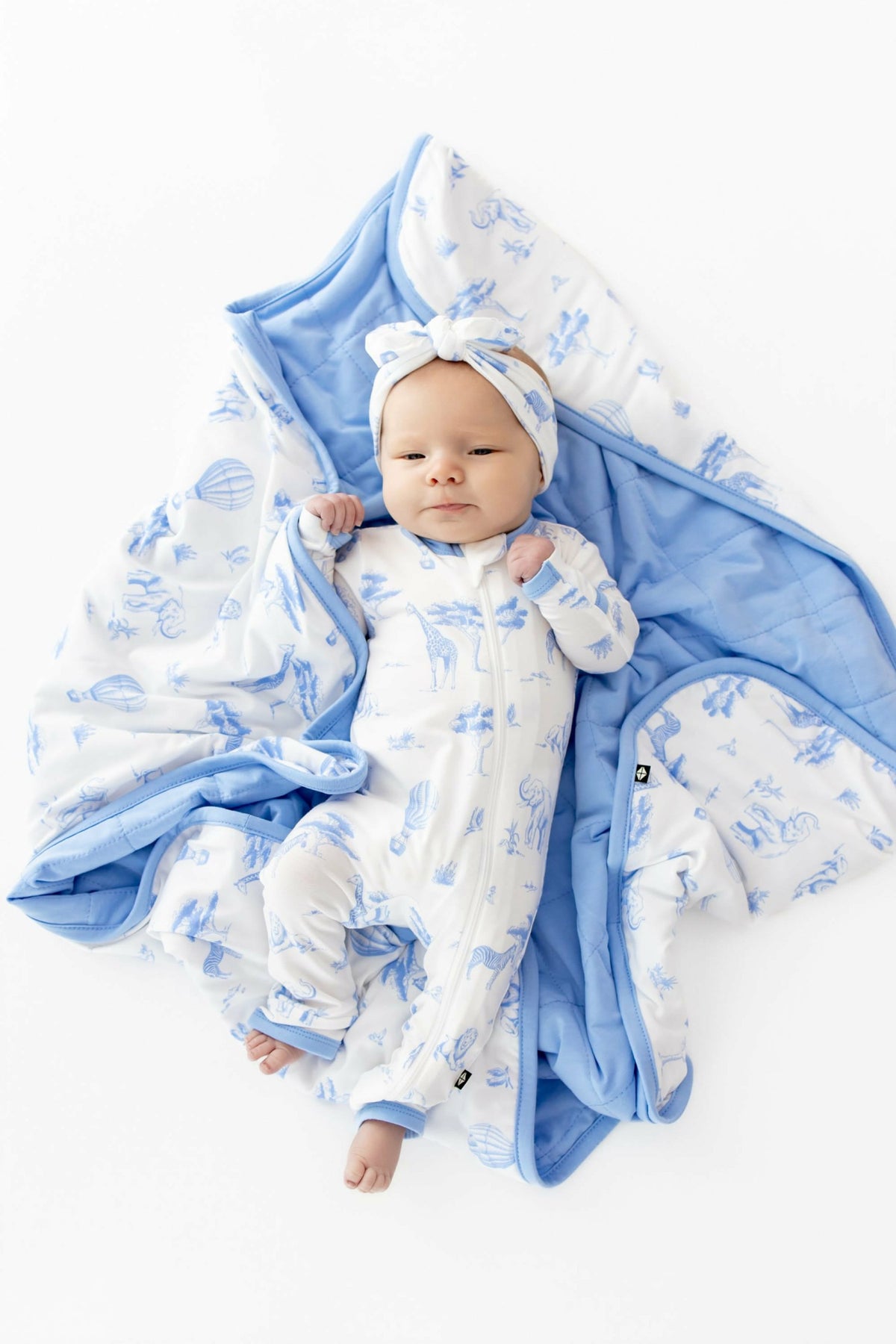 Kyte Baby Baby Blanket in Toile Safari