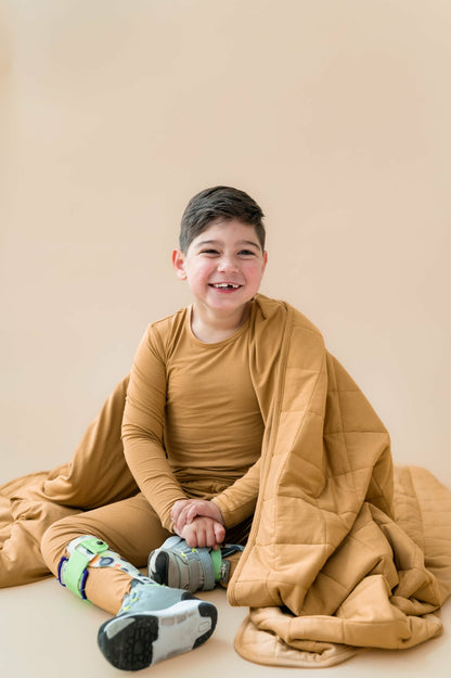 Kyte Baby Youth Blanket in Ochre 2.5