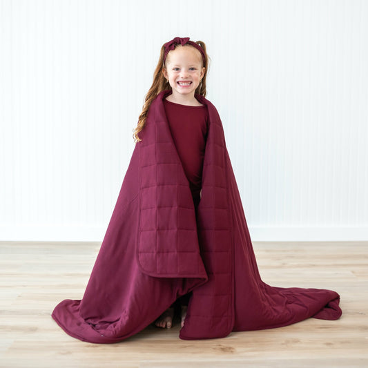 Kyte Baby Youth Blanket in Burgundy 2.5