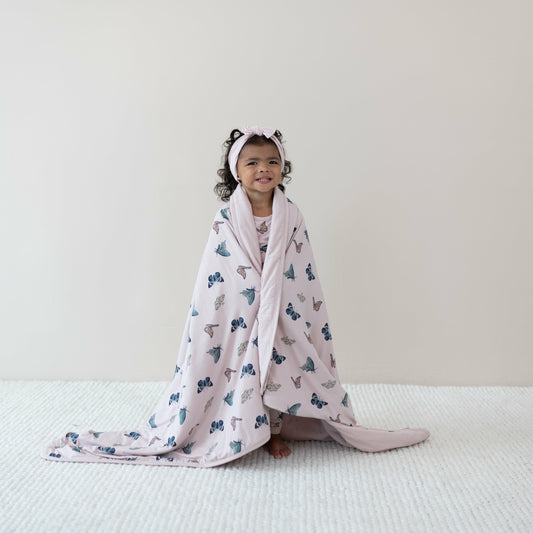 Kyte Baby Youth Blanket in Blush Butterfly 2.5