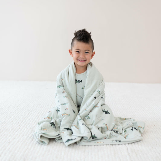Kyte Baby Youth Blanket in Fishing 2.5