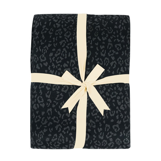 Kyte Baby Adult Quilted Blanket in Midnight Leopard 2.5