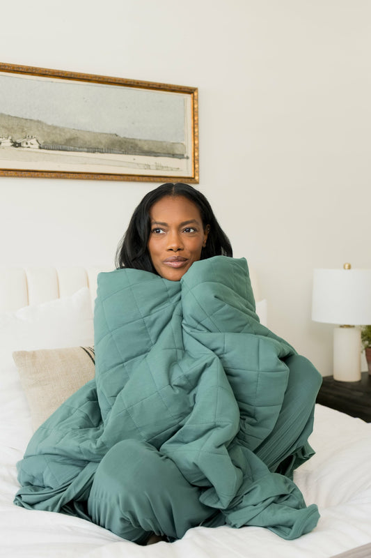 Kyte Baby Adult Quilted Blanket in Pine 2.5
