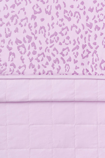 Kyte Baby Adult Quilted Blanket in Thistle Leopard 2.5
