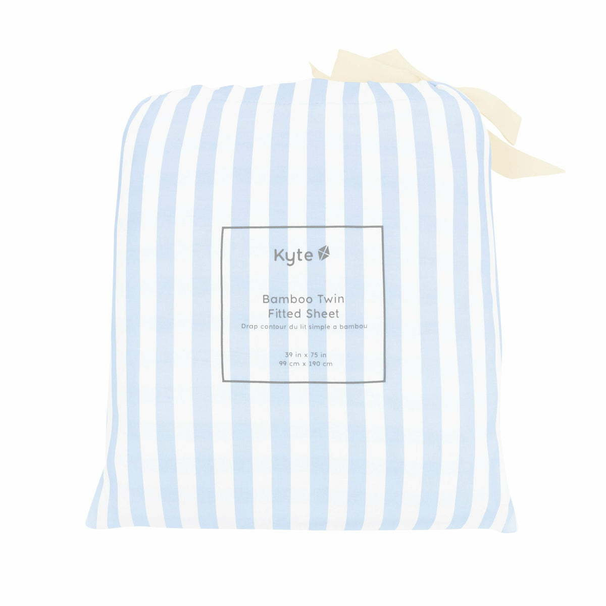 Kyte Baby Twin Sheet in Small Mist Stripe