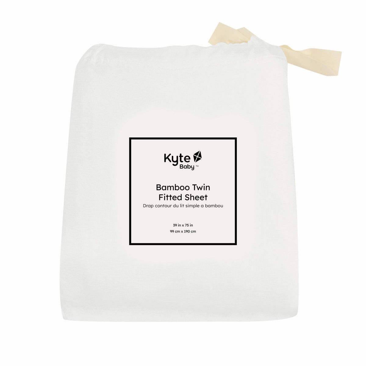 Kyte Baby Bamboo Twin Sheet in Cloud White