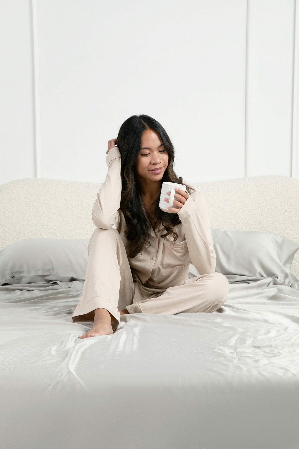 Kyte Baby Bamboo Sateen Sheet Set in Dove Gray