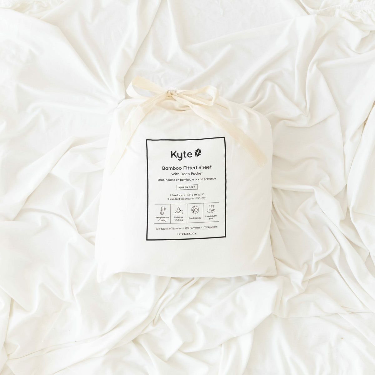 Kyte Baby Fitted Sheet & Pillowcases Cloud