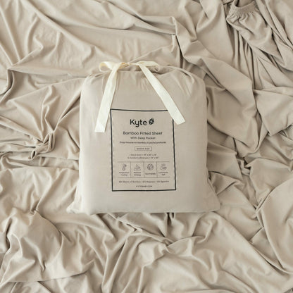 Kyte Baby Fitted Sheet with Pillowcases in Almond