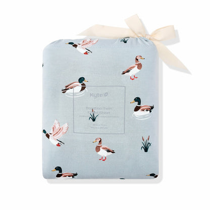 Kyte Baby Twin Sheet in Mallard Duck